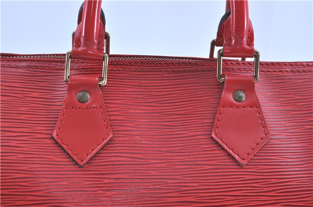 Authentic LOUIS VUITTON Epi Speedy 25 Hand Bag Red M43017 LV H7765