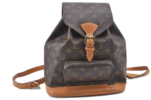 Authentic LOUIS VUITTON Monogram Montsouris MM Backpack M51136 LV H7768