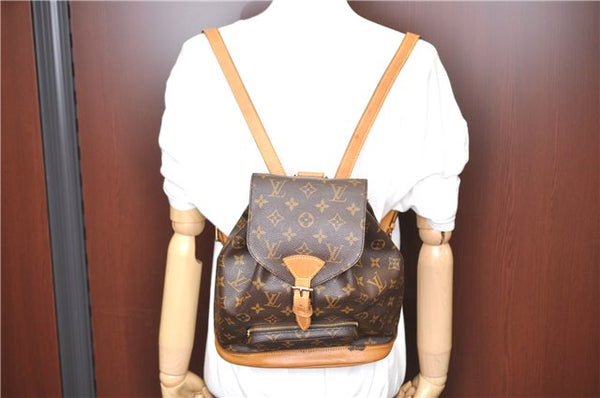 Authentic LOUIS VUITTON Monogram Montsouris MM Backpack M51136 LV H7768