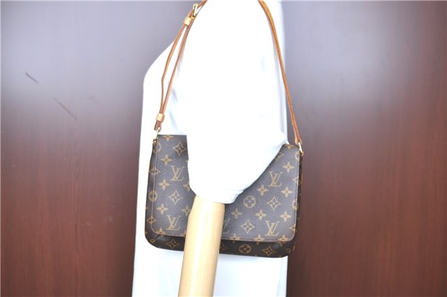 Authentic LOUIS VUITTON Monogram Musette Tango Shoulder Bag M51257 LV H7770