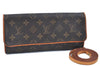 Authentic LOUIS VUITTON Monogram Pochette Twin GM Shoulder Bag M51852 LV H7782