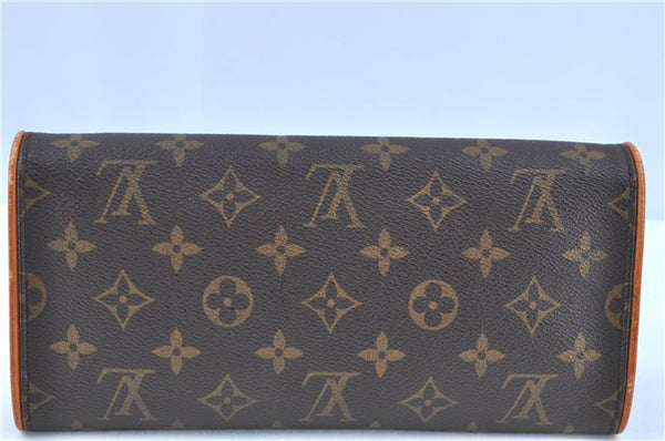 Authentic LOUIS VUITTON Monogram Pochette Twin GM Shoulder Bag M51852 LV H7782