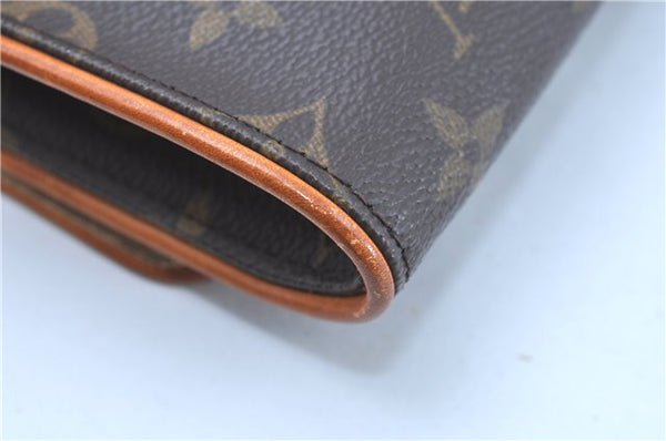 Authentic LOUIS VUITTON Monogram Pochette Twin GM Shoulder Bag M51852 LV H7782