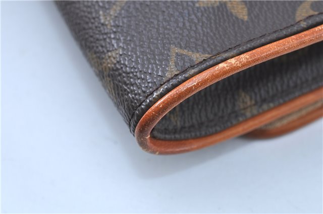 Authentic LOUIS VUITTON Monogram Pochette Twin GM Shoulder Bag M51852 LV H7782