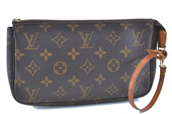 Authentic LOUIS VUITTON Monogram Pochette Accessoires Pouch M51980 LV Junk H7783