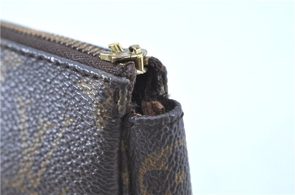 Authentic LOUIS VUITTON Monogram Pochette Accessoires Pouch M51980 LV Junk H7783