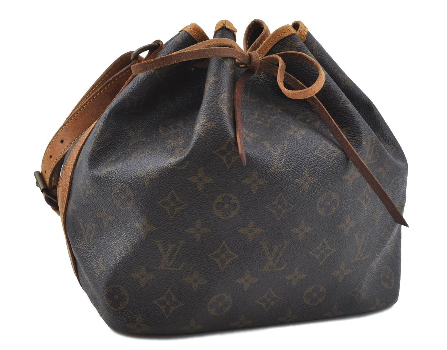 Authentic LOUIS VUITTON Monogram Petit Noe Shoulder Bag M42226 LV H7784