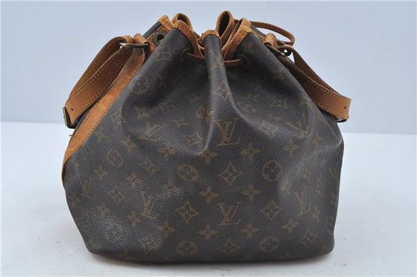 Authentic LOUIS VUITTON Monogram Petit Noe Shoulder Bag M42226 LV H7784