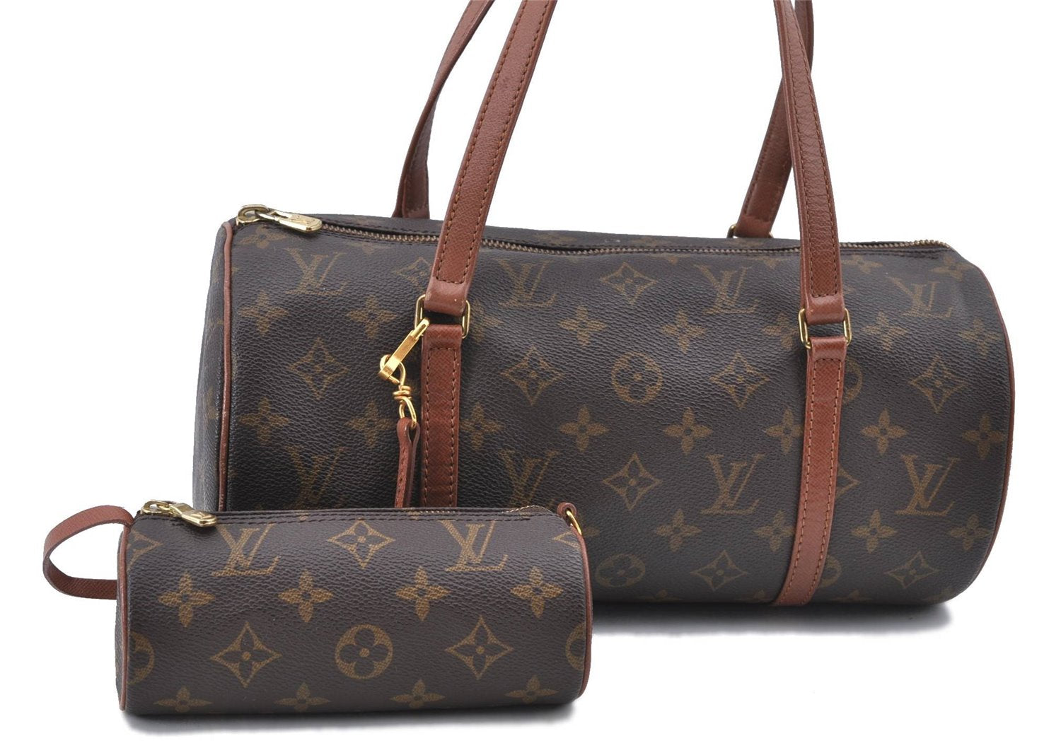 Authentic LOUIS VUITTON Monogram Papillon 30 Hand Bag M51385 LV H7792
