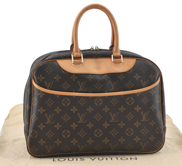 Authentic Louis Vuitton Monogram Trouville Hand Bag M42228 LV H7797
