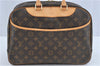 Authentic Louis Vuitton Monogram Trouville Hand Bag M42228 LV H7797