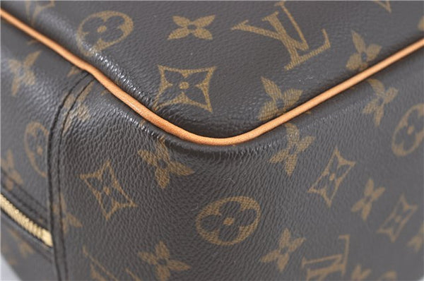 Authentic Louis Vuitton Monogram Trouville Hand Bag M42228 LV H7797