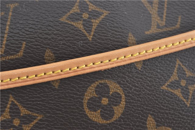 Authentic Louis Vuitton Monogram Trouville Hand Bag M42228 LV H7797