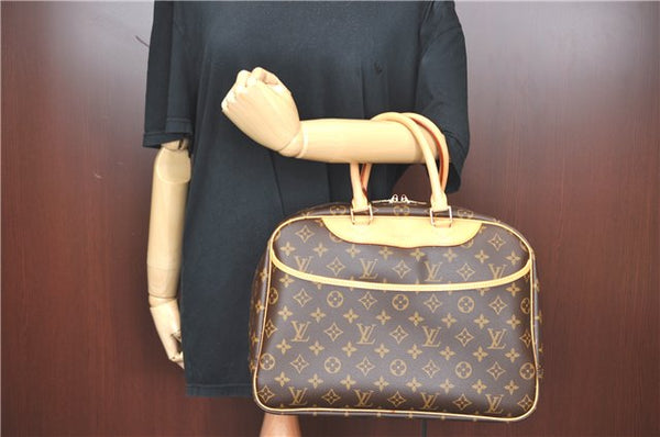 Authentic Louis Vuitton Monogram Trouville Hand Bag M42228 LV H7797