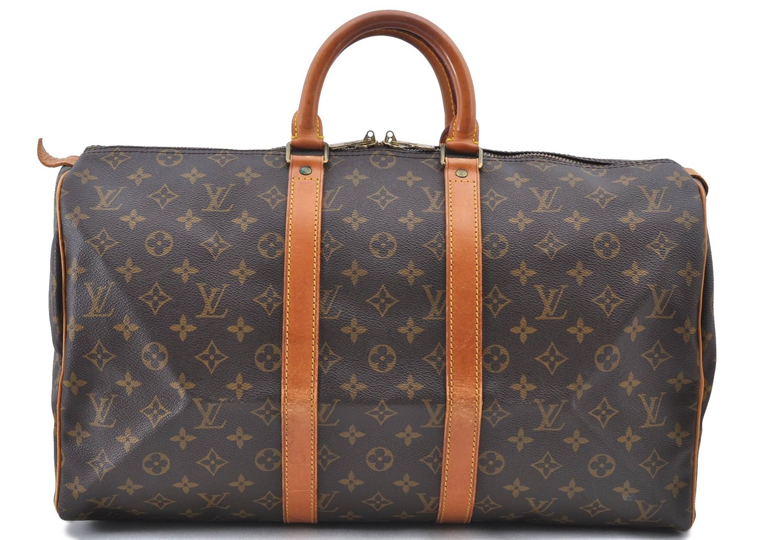 Authentic LOUIS VUITTON Monogram Keepall 45 Boston Bag M41428 LV H7798