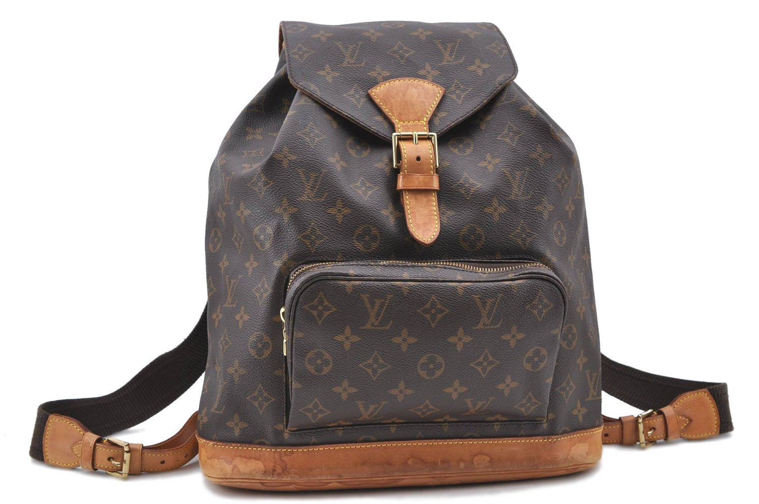 Authentic LOUIS VUITTON Monogram Montsouris GM Backpack M51135 LV H7799