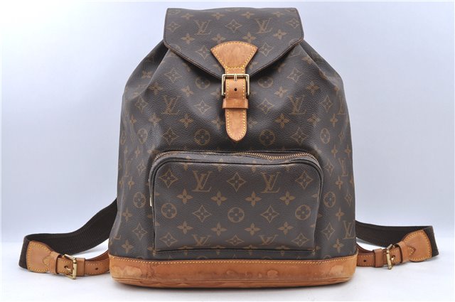 Authentic LOUIS VUITTON Monogram Montsouris GM Backpack M51135 LV H7799