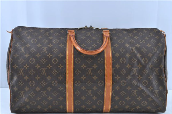 Authentic LOUIS VUITTON Monogram Keepall 55 Boston Bag M41424 LV H7806