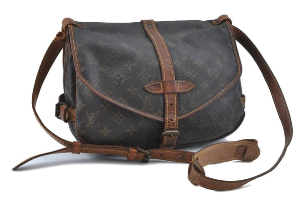 Auth LOUIS VUITTON Monogram Saumur 30 Shoulder Cross Body Bag M42256 LV H7812