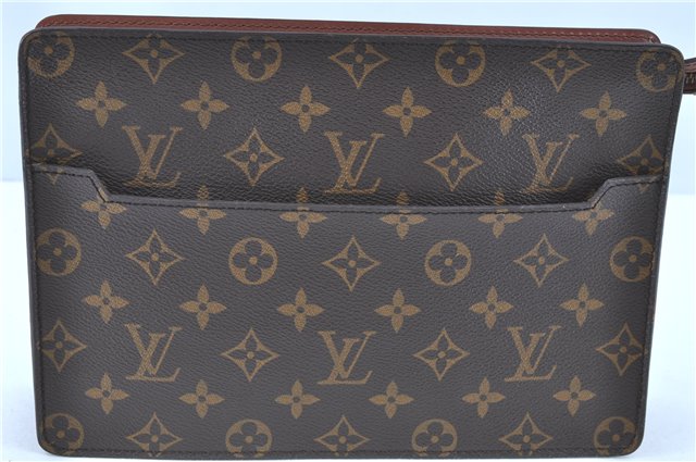Authentic LOUIS VUITTON Monogram Pochette Homme Clutch Hand Bag M51795 LV H7814