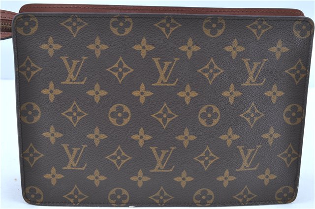 Authentic LOUIS VUITTON Monogram Pochette Homme Clutch Hand Bag M51795 LV H7814