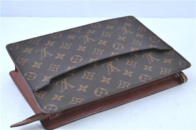 Authentic LOUIS VUITTON Monogram Pochette Homme Clutch Hand Bag M51795 LV H7814