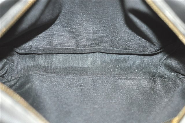 Authentic FENDI Pequin Shoulder Cross Body Bag PVC Leather Brown Balck H7830