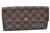 Authentic LOUIS VUITTON Damier Portefeuille Sarah Purse Wallet N61734 LV H7840