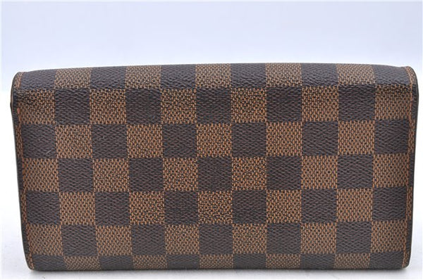 Authentic LOUIS VUITTON Damier Portefeuille Sarah Purse Wallet N61734 LV H7840