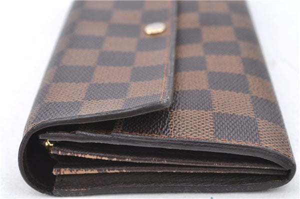 Authentic LOUIS VUITTON Damier Portefeuille Sarah Purse Wallet N61734 LV H7840