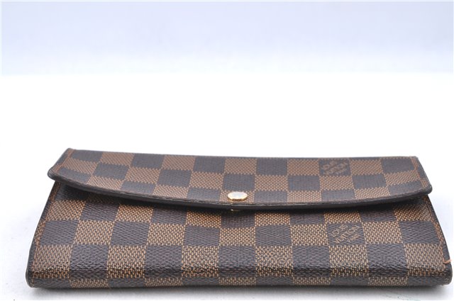 Authentic LOUIS VUITTON Damier Portefeuille Sarah Purse Wallet N61734 LV H7840