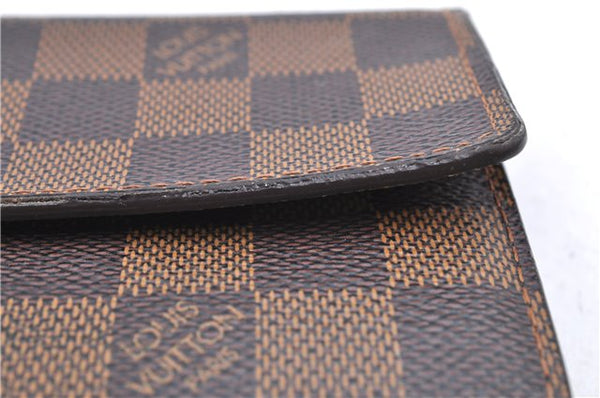 Authentic LOUIS VUITTON Damier Portefeuille Sarah Purse Wallet N61734 LV H7840