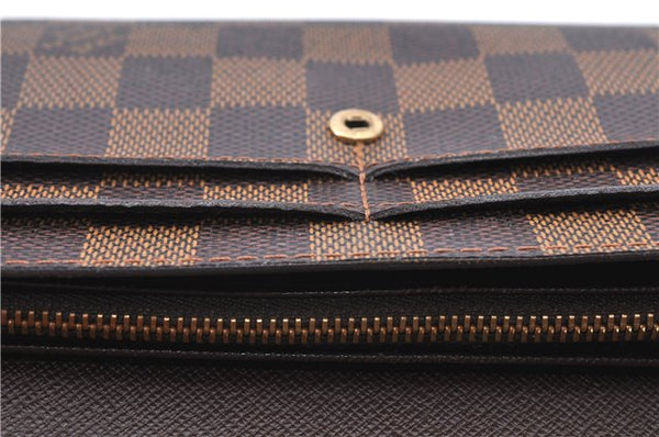 Authentic LOUIS VUITTON Damier Portefeuille Sarah Purse Wallet N61734 LV H7840