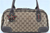 GUCCI Web Sherry Line Princy Ribbon Shoulder Bag GG Canvas 161720 Brown H7844