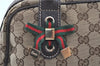 GUCCI Web Sherry Line Princy Ribbon Shoulder Bag GG Canvas 161720 Brown H7844