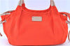 Authentic kate spade Nylon Leather Shoulder Tote Bag Orange Red H7849