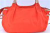 Authentic kate spade Nylon Leather Shoulder Tote Bag Orange Red H7849