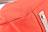 Authentic kate spade Nylon Leather Shoulder Tote Bag Orange Red H7849