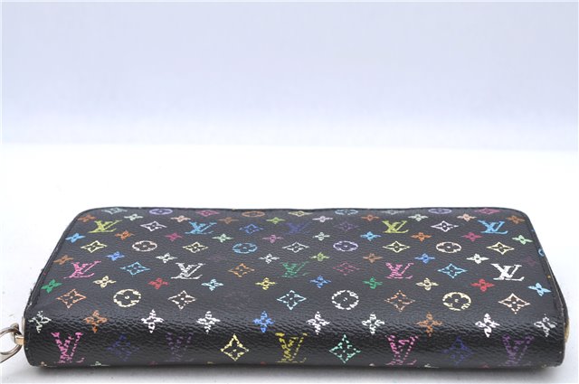 Auth LOUIS VUITTON Monogram Multicolor Zippy Wallet Purse Black M60243 LV H7859