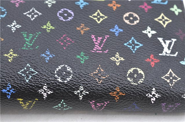 Auth LOUIS VUITTON Monogram Multicolor Zippy Wallet Purse Black M60243 LV H7859