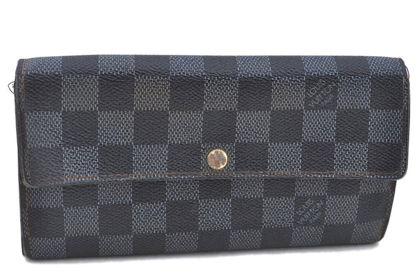 Authentic LOUIS VUITTON Damier Portefeuille Sarah Purse Wallet N61734 LV H7866