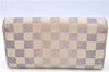 Auth LOUIS VUITTON Damier Azur Portefeuille Sarah Long Wallet N61735 LV H7868