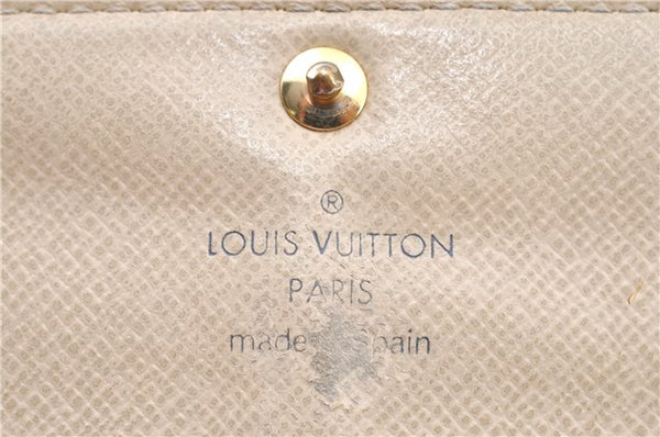 Auth LOUIS VUITTON Damier Azur Portefeuille Sarah Long Wallet N61735 LV H7868