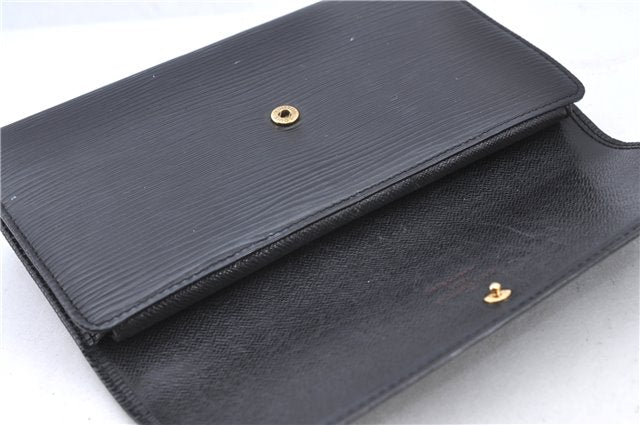 Auth LOUIS VUITTON Epi Porte Tresor International Wallet Black M63382 LV H7869