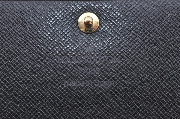 Auth LOUIS VUITTON Epi Porte Tresor International Wallet Black M63382 LV H7870