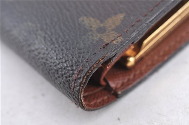 Auth LOUIS VUITTON Monogram Porte Monnaie Billets Viennois M61663 Wallet H7871