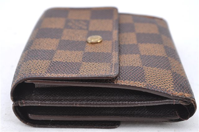 Authetic LOUIS VUITTON Damier Portefeuille Elise Bifold Wallet N61654 LV H7875