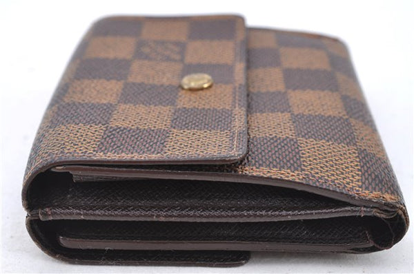 Authetic LOUIS VUITTON Damier Portefeuille Elise Bifold Wallet N61654 LV H7875
