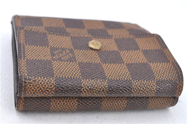 Authetic LOUIS VUITTON Damier Portefeuille Elise Bifold Wallet N61654 LV H7875