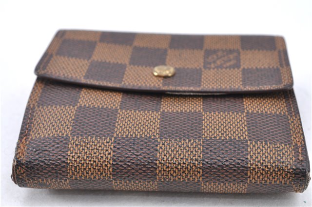 Authetic LOUIS VUITTON Damier Portefeuille Elise Bifold Wallet N61654 LV H7875